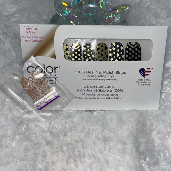 Color Street | A Salute to You, Black & Gold with Stars and Stripes nail set - Picture 6 of 6